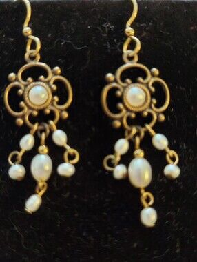 FAUX Pearl Dangle Earrings